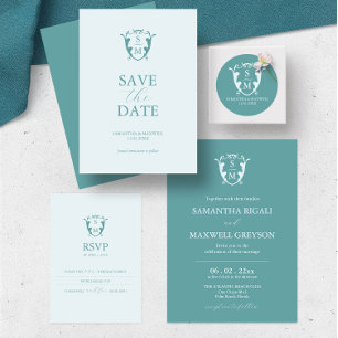 Einfache Monogramm blass Save the Date