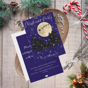 Weihnachten auf dunkelblauen Weihnachten Geschenkpapier
