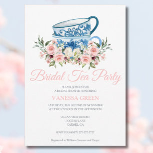Tea Party Bridal Dusche Einladung