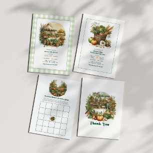 Rustikale Bauern in der Umgebung - Geburtstag Dankeskarte