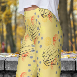 Gorgeous Amber Atomtex Pattern Yoga Capri Leggings