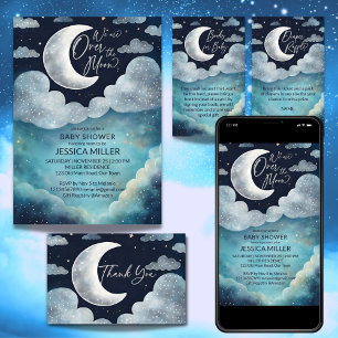 Moon Galaxy Babydusche danke Ihnen für Ihre Unters Runder Aufkleber