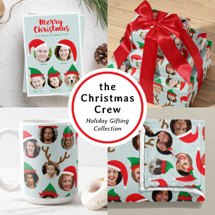 Weihnachts-Crew 5 Foto-Weihnachtskarte Feiertagskarte