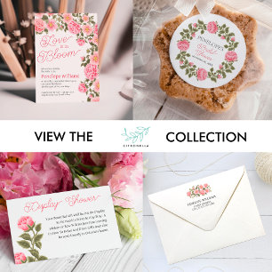 HÜBSCH PINK WILD ROSE BRAUTPARTY DANKE QUADRATISCHER AUFKLEBER