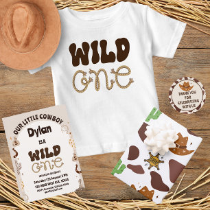 Wild One Cowboy Birthday Geschenkpapier Set