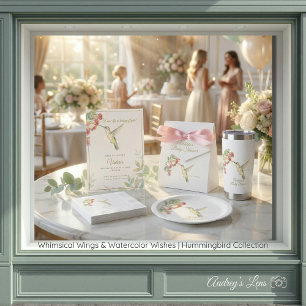 Whimsical Wings & Watercolor Wishes   Kolibri  Einladung