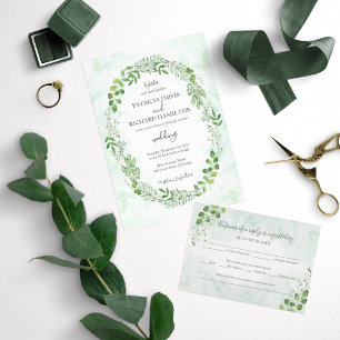 Romance Greenery Wedding Einladungen