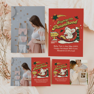 Foto Custom Christmas Pregnancy Ankündigung