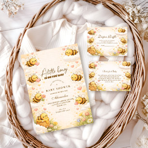 Süße Honigbiene-Baby-Shower-Windeltausch Begleitkarte