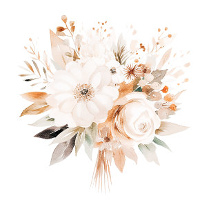 Beige und goldene Blumen Geschenkschachtel