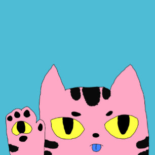 Alien Pocket Cat Runder Aufkleber