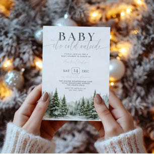 Baby It's Cold Outside Baby Shower Buchanfrage Mitteilungskarte
