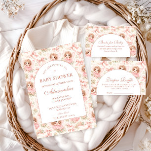 Traumhafter Feengarten-Baby-Party-Windel-Raffle Begleitkarte