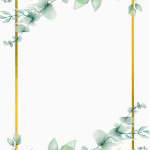 Schöne Landschaft Grün Gold Polterabend Einladung