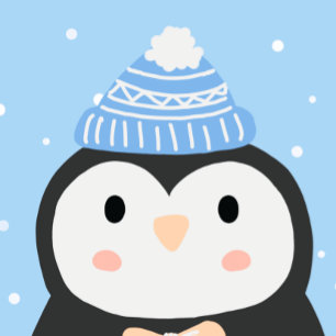 Weihnachtspinguin Mitteilungskarte