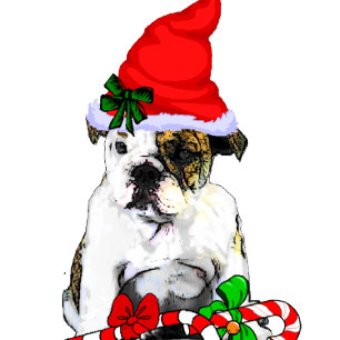 English Bulldog Christmas Feiertagskarte