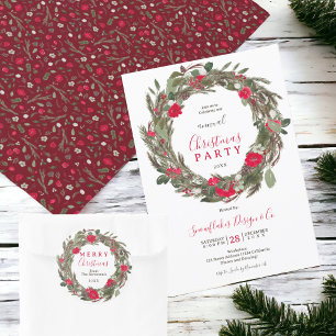 Rustikales Weihnachtsblumenmuster Geschenkpapier