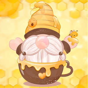 Honeycomb Bees Gnomes Baby Dusche Einladung