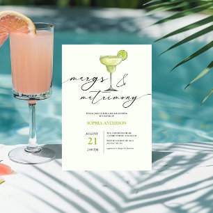Margs & Matrimony Grüner Limette-Junggesellinnenab Rechteckiger Pappuntersetzer