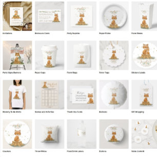 Fox Baby Shower New Mommy Diaper Raffle Begleitkarte