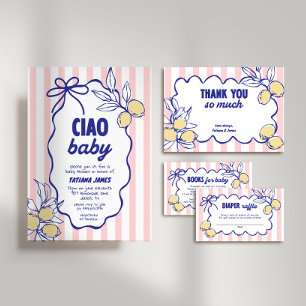 CIAO BABY Lemon Mediterrane Amalfi Babydusche Einladung