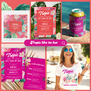 Das Tropic mag seinen heißen rosa Junggeselinnen-A Einladung