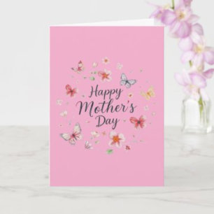 Schmetterling und Blumen Alles Gute zum Muttertag  Geschenkpapier