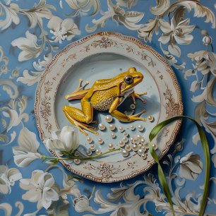 Frosch - geklappte Grußkarte Karte