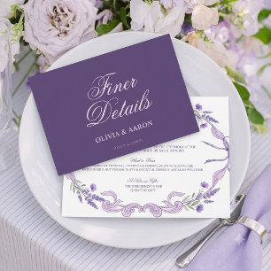 Whimsical Purple Florale Victorianisch Einladung