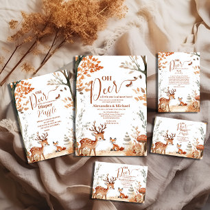 Woodland Oh Deer Forest Baby Dusche Einladung