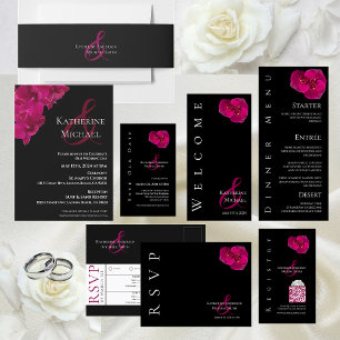 Fuchsia Orchid Wedding-QR-Code- All In One Einladung
