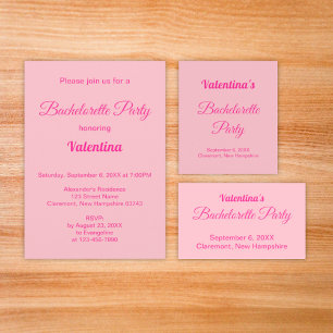 Typografie-Stil Junggesellinnen-Abschiedsparty Ros Einladung