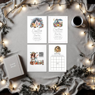 Chic Camp Bride Bachelorette Wochenendreise Einladung