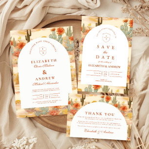 Terrakotta-Wüstenromanze-Hochzeit Save The Date