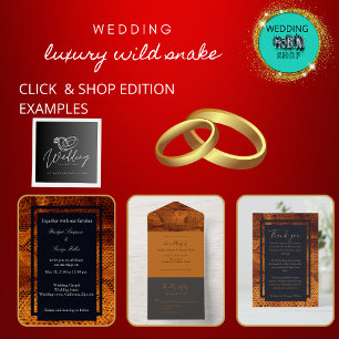 Hochzeitsfest mit wilder Schlange Runder Aufkleber