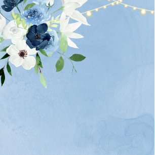 Dusty Navy Ethereal Floral Bridesmaids Luncheon I Einladung