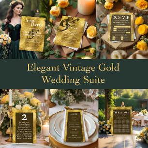Golden Antique Wedding Tischnummer