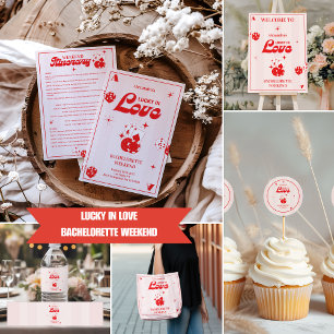 Lucky in der Liebe Bachelorette Wochenende Runder Aufkleber
