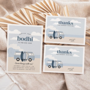 Die BIG ONE Boys's 1st Beach Surf Geburtstag Einladung