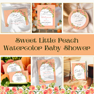 Sweet Little Peach Baby Dusche Vielen Dank Karte