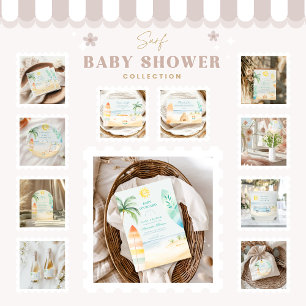 Baby an Bord Beach Surf Baby Dusche Einladung