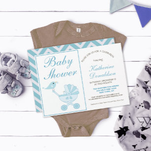Niedlich Blue Boy Baby Dusche Einladung Postkarte