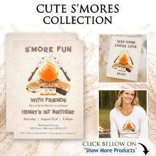S's Niedlicher Funny Camping Campfire Name-Junge T-Shirt