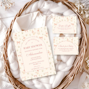 Blush Gans Storybook Baby Shower Einladung