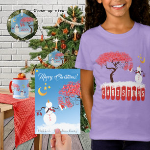 Große Whimsical Star Snowman-Adresse