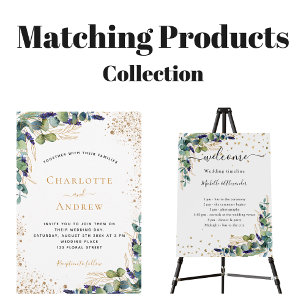 Eukalyptus greenery QR UAWG Hochzeit Einladung