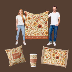 Rustikale Fallvibe Blume - Hallo Herbsttypografie Milchtasse