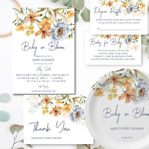 Wildblumen-Baby-Verlosung Begleitkarte