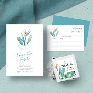 Printable Recicards Wasserfarbene Blume Einladung