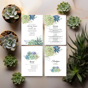 Watercolor Wüste Cactus succulents Wedding Einladung